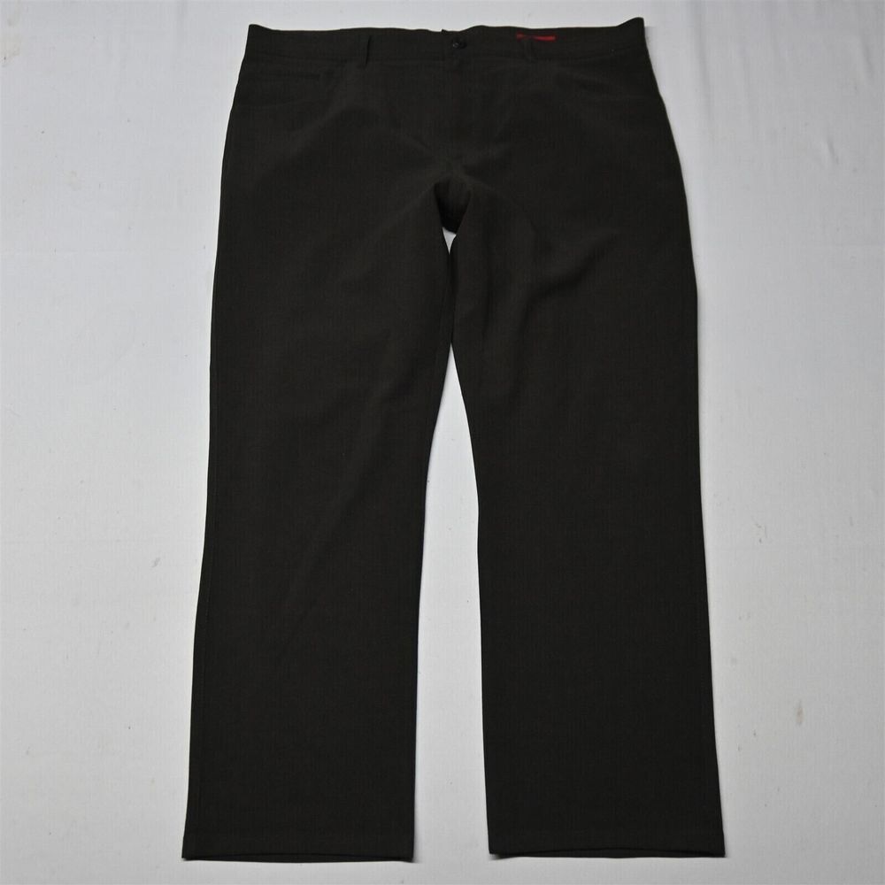 Alberto 38x29 Brown Stone Modern Fit Ceramica 5 Pocket Straight Mens Dress Pants